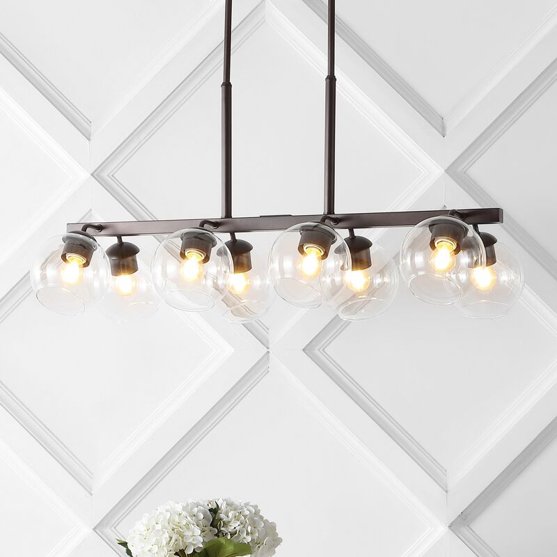 Julian Farmhouse Bohemian Iron/Glass Linear LED Pendant