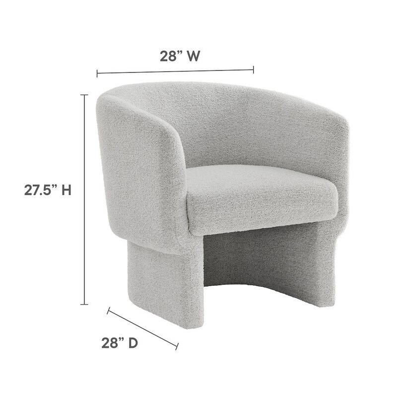 Muse Boucle Fabric Barrel Accent Chair image number 1