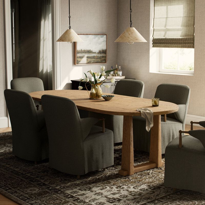 Ayla Worn Oak Dining Table