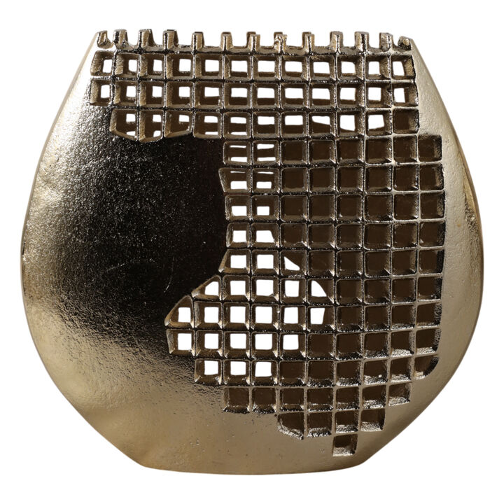 11x10 Partial Mesh Metal Vase