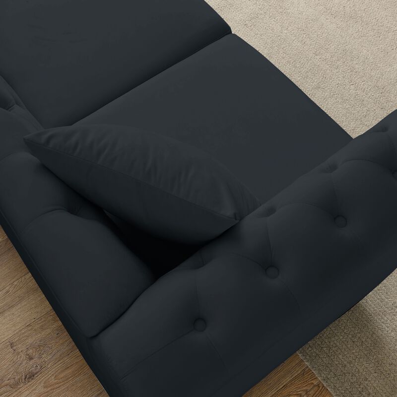 Schalf Velvet 3 Seater Chesterfield Sofa image number 6