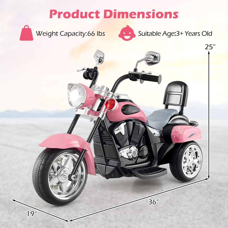 6V Toddler Electric Ride-On Bike with 3 Wheels, Horn and Front Headlight image number 2