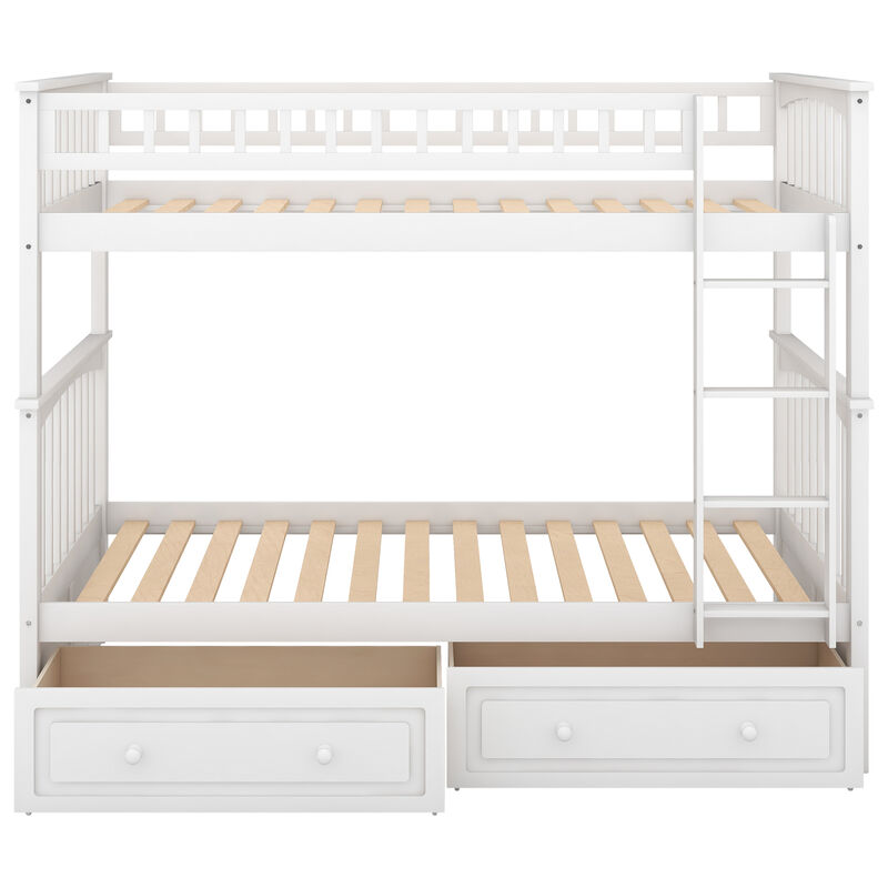 Merax Convertible Bunk Bed with 2 Drawers
