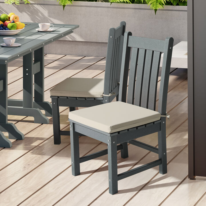 WestinTrends Outdoor Patio Kitchen Dining Chair Square Seat Cushions Set of 4, 16 x 15