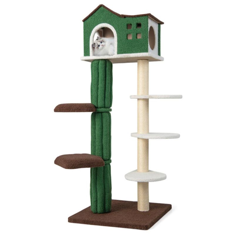 Hivvago Multi-level Cat Tree with Condo and Anti-tipping Device
