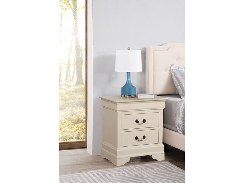 Louis Philippe 2-Drawer Nightstand (24 in. H X 22 in. W X 16 in. D)
