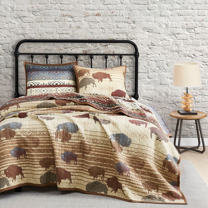 Home on the Range Twin Reversible Quilt Set