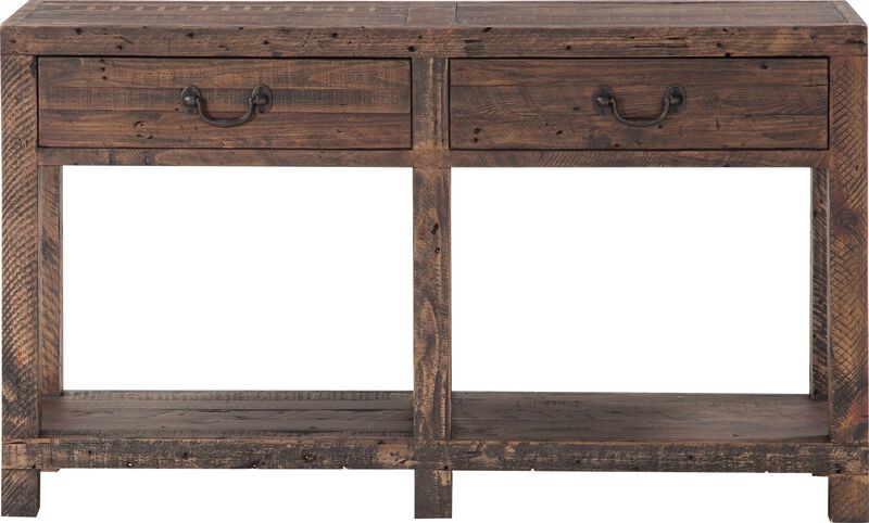Craster Reclaimed Wood Console Table in Smoky Taupe