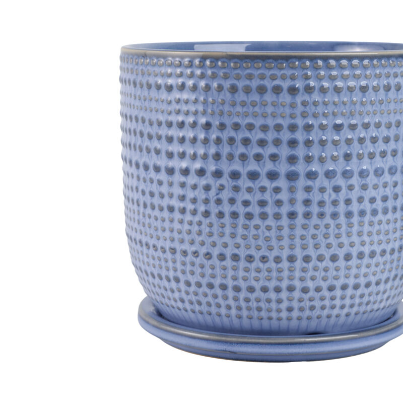 S/2 Textured Planter W/ Saucer image number 4