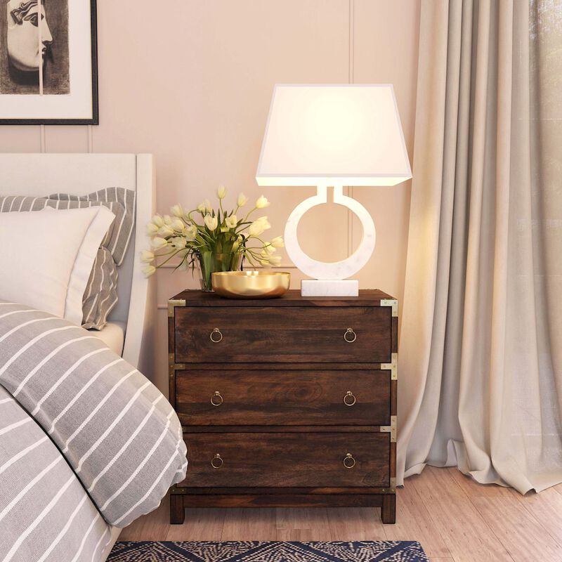 Butler Specialty Forster Campaign 3 Drawer Dresser, Dark Brown