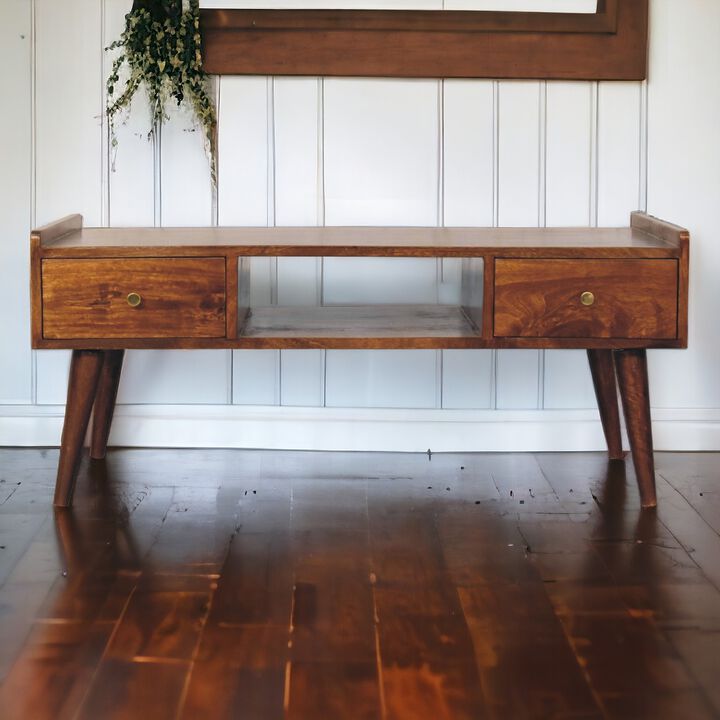 Artisan Furniture Solid Wood Elevated Chestnut Media Unit