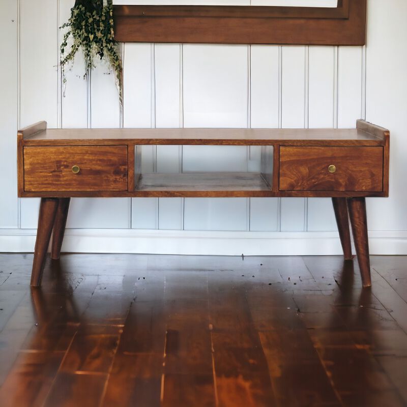 Artisan Furniture Solid Wood Elevated Chestnut Media Unit