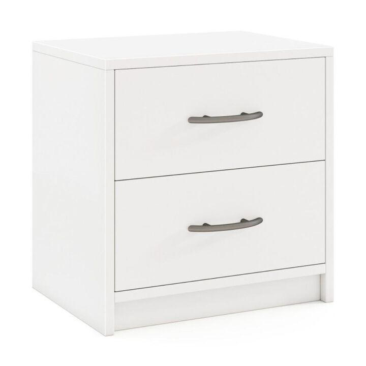 Hivvago 2 Drawer Nightstand with Storage for Living Room