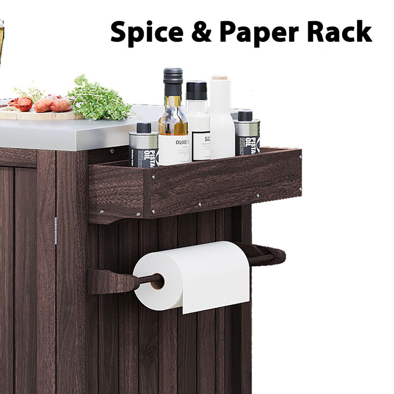 Merax Outdoor Kitchen Island for Big Green Egg Grills