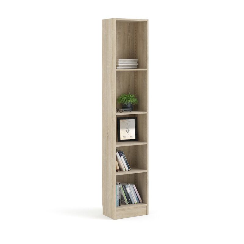 Tvilum Element Tall Narrow 5 Shelf Bookcase
