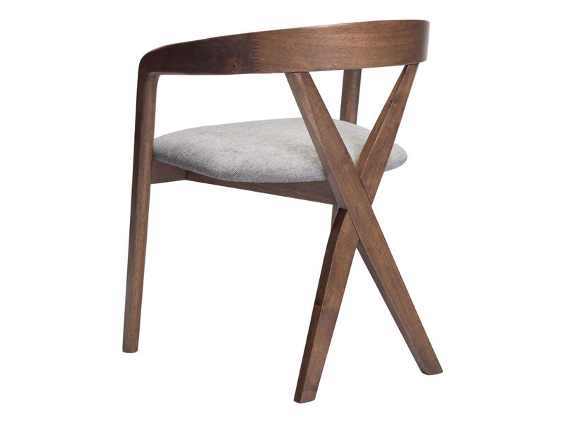 Cairo Dining Chair Dove Gray & Walnut image number 4
