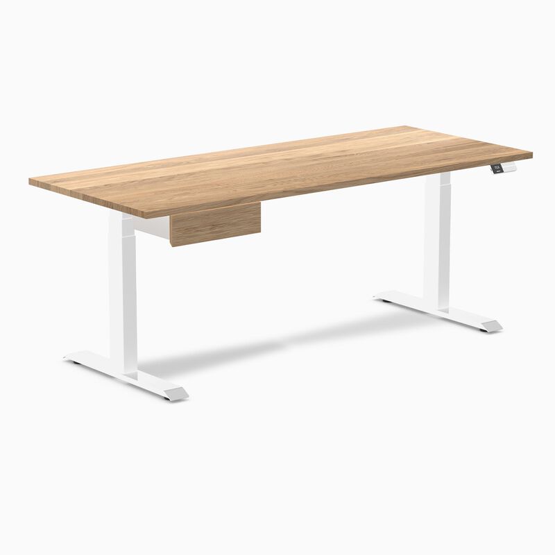 Desky Dual Hardwood Standing Desk With Drawer image number 0