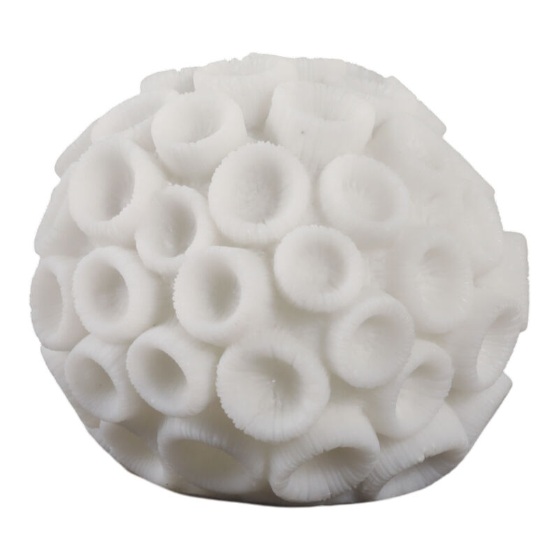 6" Round Coral Orb, Ivory image number 2