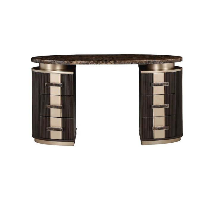 Michael Amini West Kensington Vanity - Medium Espresso