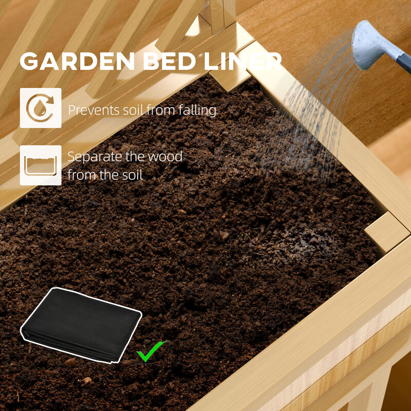 Hivvago Functional Wooden Garden Bed with Trellis image number 4