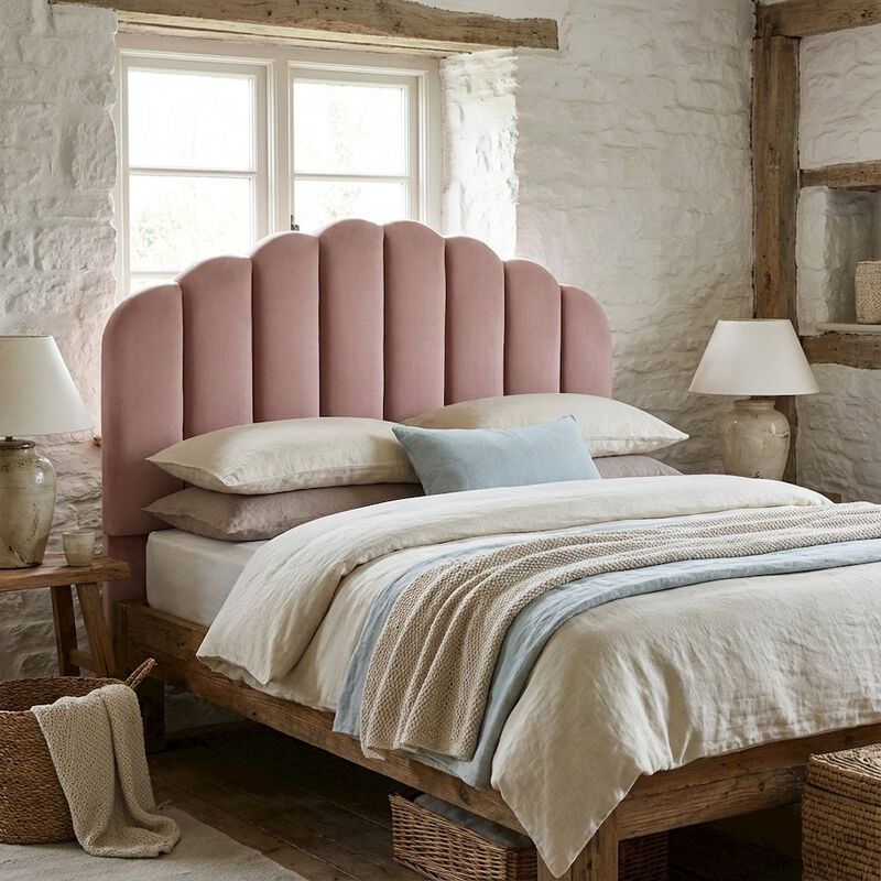 Pink Performance Velvet Headboard with Plush Upholstery and Elegant Design image number 2