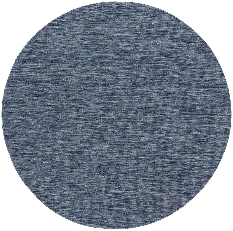 Washable Solutions WSL01 Navy/Blue 8' x Round Rug