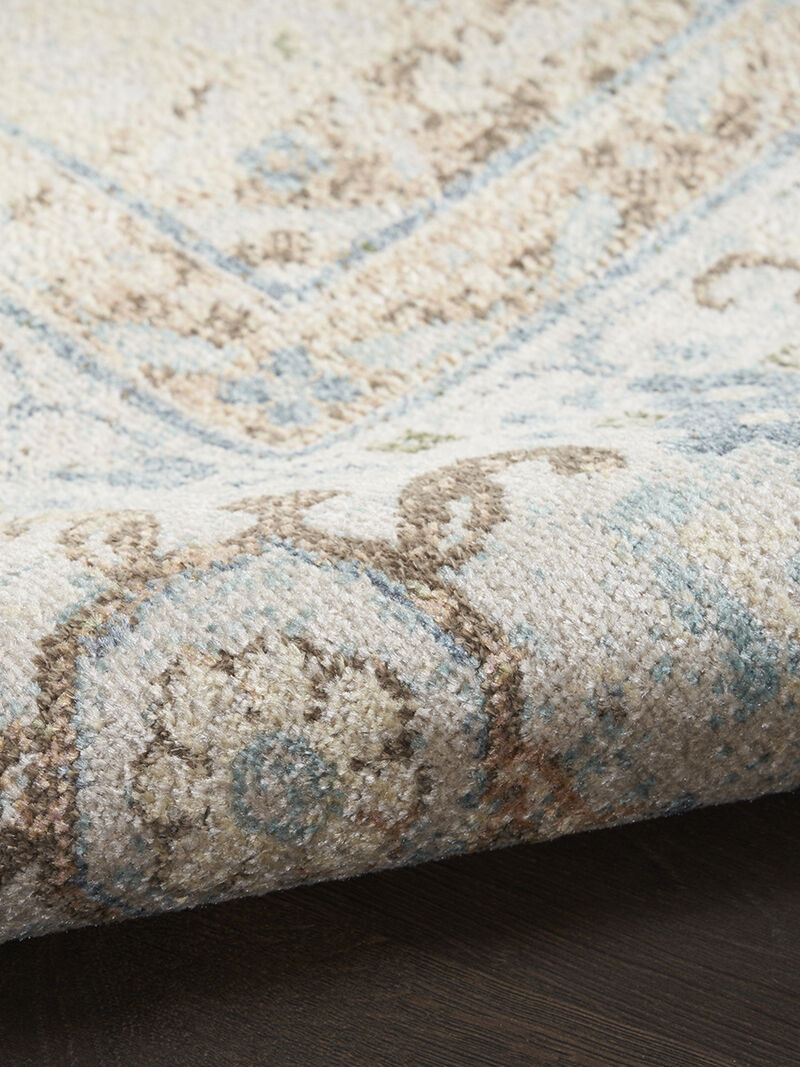 Astra Machine Washable ASW13 Ivory/Blue 3'3" x 5' Rug