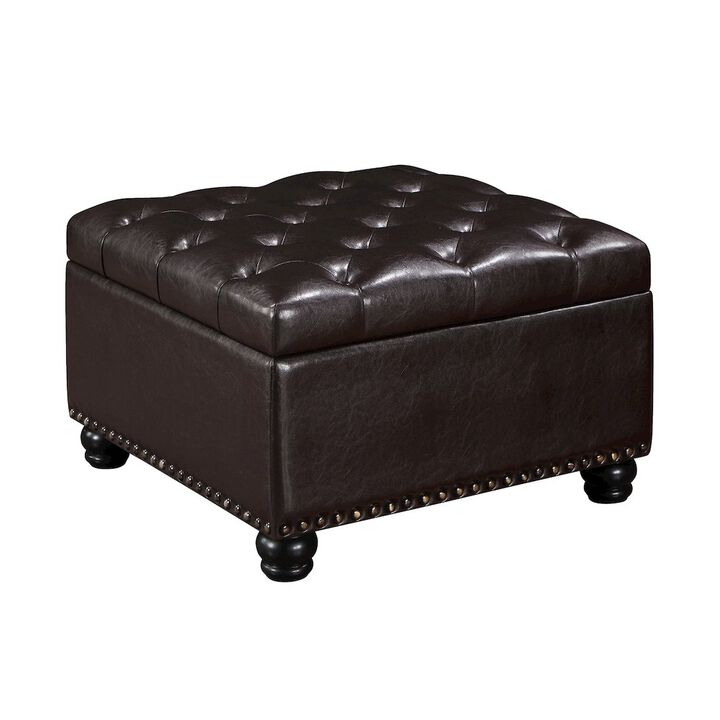 Convenience Concepts Designs4Comfort Herald Square Ottoman Coffee Table with Storage