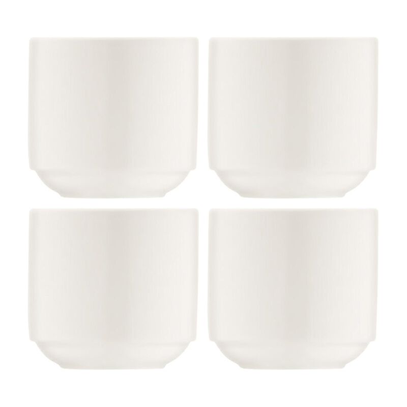 Banquet dia.2" h:2" Round Warm White Porcelain Cup (Set of 4)