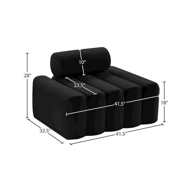 Meridian Furniture Melody Black Velvet Chair