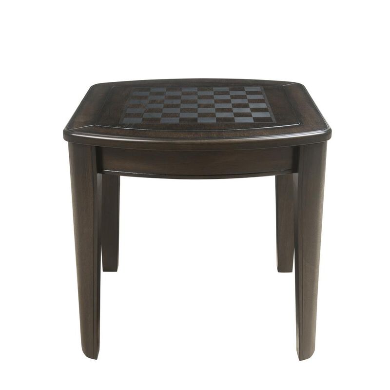 Diletta Game End Table with Chessboard