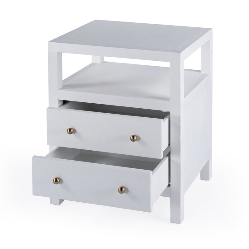 Butler Specialty Nora 2-Drawer Nightstand, White