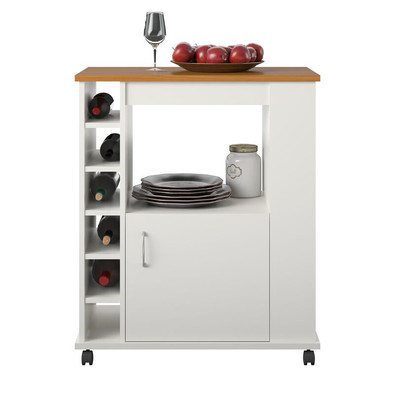 Williams Kitchen Island Microwave Cart with Rolling Casters