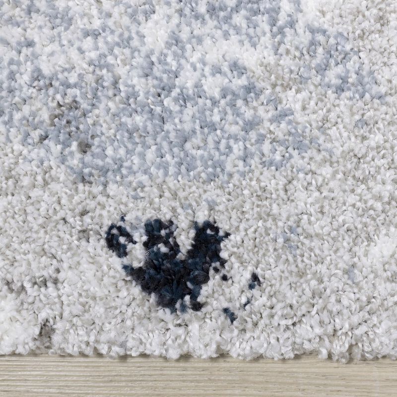 Novelle Home Sakura Grey White Blue Floral Rug, 5'3 x 7'7 image number 1