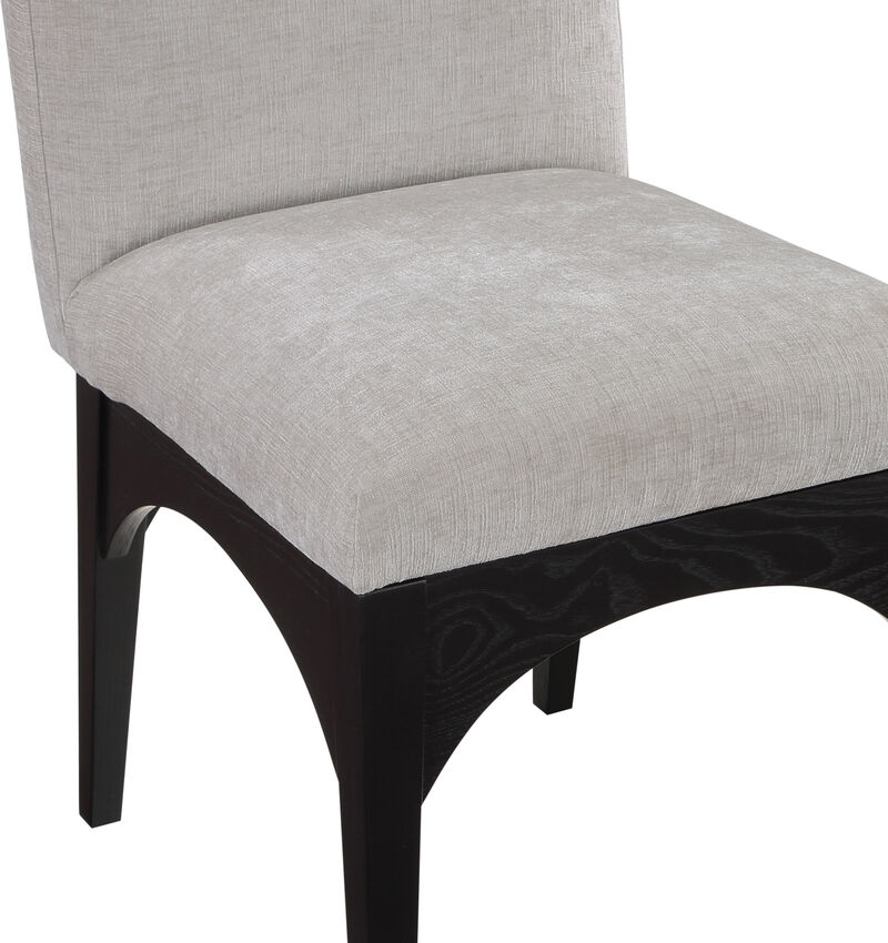 Meridian Furniture Waldorf Grey Chenille Fabric Dining Chair image number 5