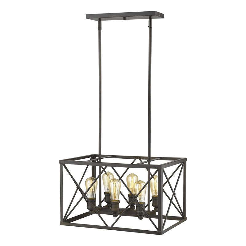 Hivvago Brooklyn 6-Light Oil-Rubbed Bronze Pendant
