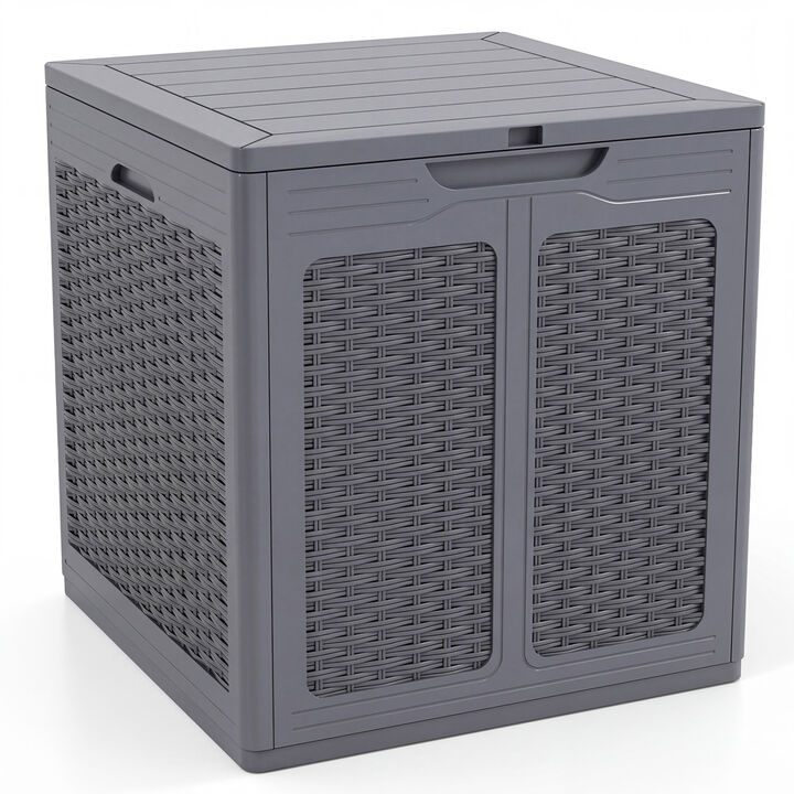 39 Gallon Deck Box with Lockable Lid Package Delivery Storage Box for Patio Cushions