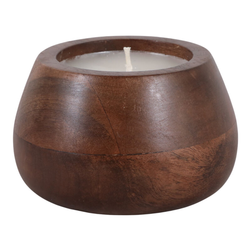 Vanilla Wood Bowl Candle image number 3