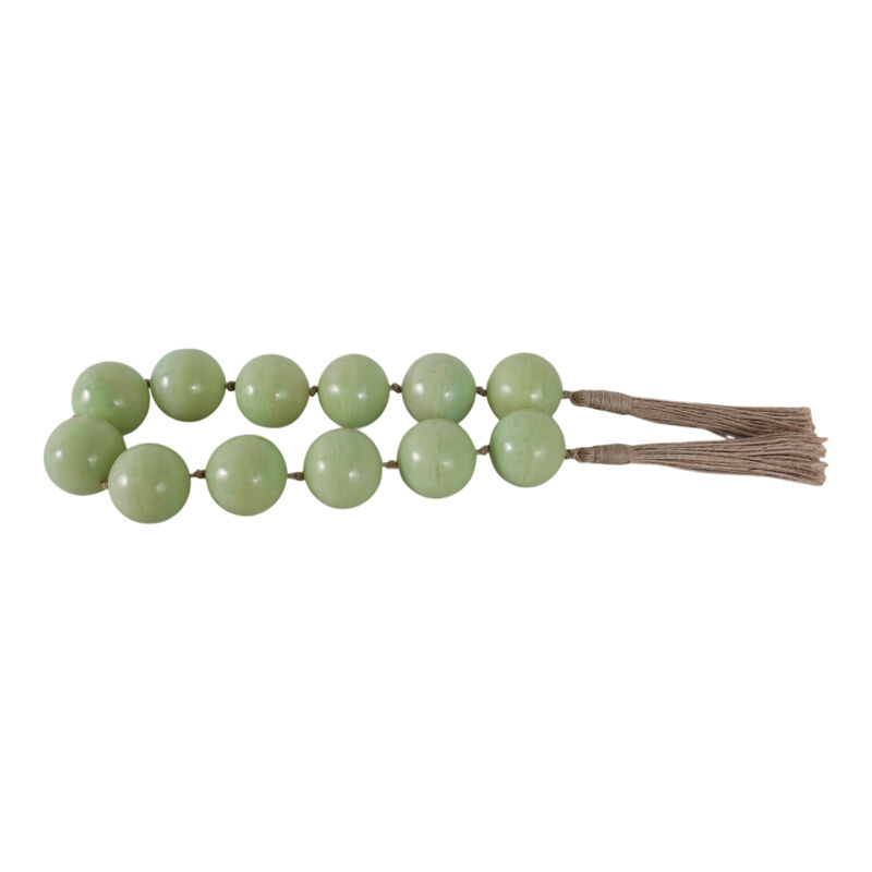 40'' Swirled 2" Resin Beaded Garland, Sage Green image number 3