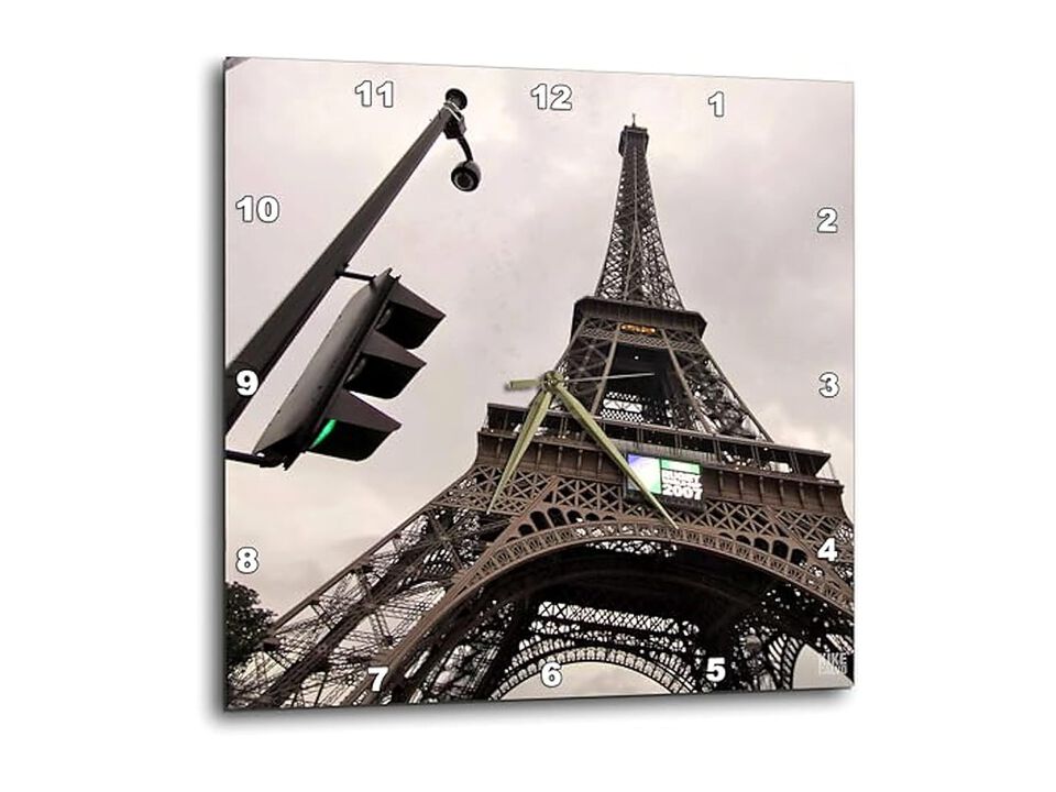 Paris France Tour Eiffel Wall Clock 10 Inch Home Decor