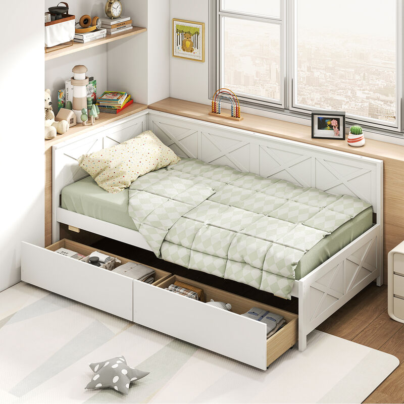 Modern Daybed with Storage Drawers &ndash; Compact Furniture Solution for Bedroom