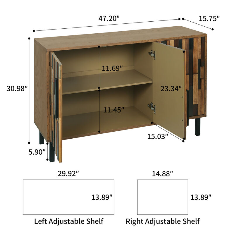 Poskig Rustic Sideboard image number 2