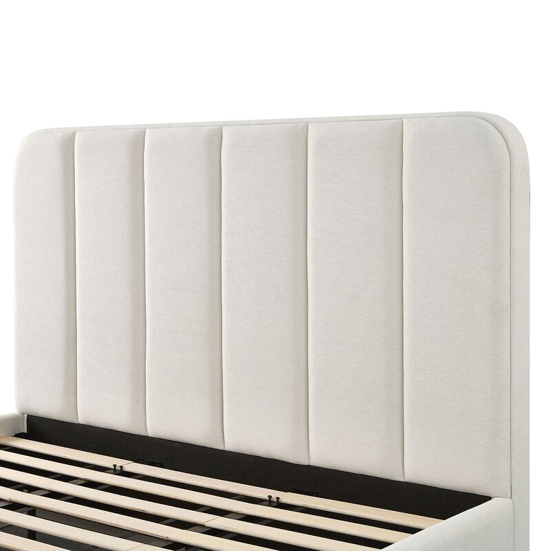 Parker Cream Chenille King Bed image number 2