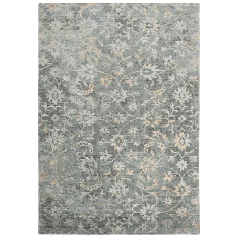 Hybrid Cut Pile Wool/ Tencel Rug, 10' x 13'