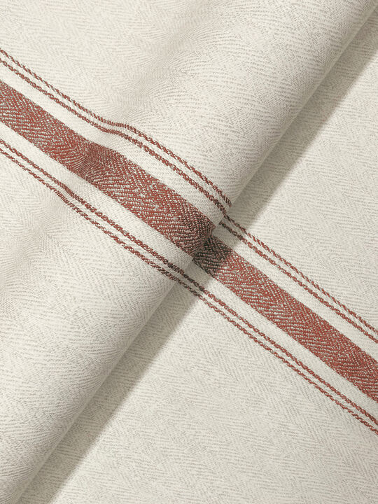 Linette Red Fabric Stripe Wallpaper