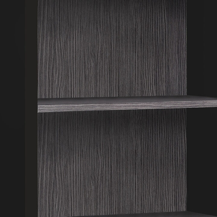 Wood Bookcase with Multiple Shelves for Home Office or Living Room Storage