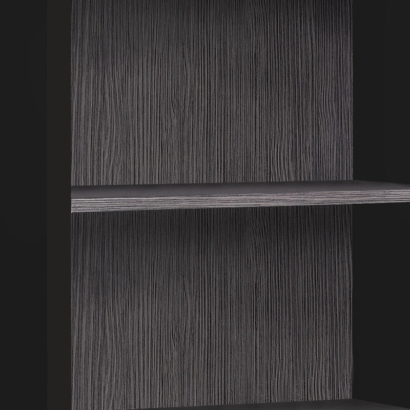 Wood Bookcase with Multiple Shelves for Home Office or Living Room Storage