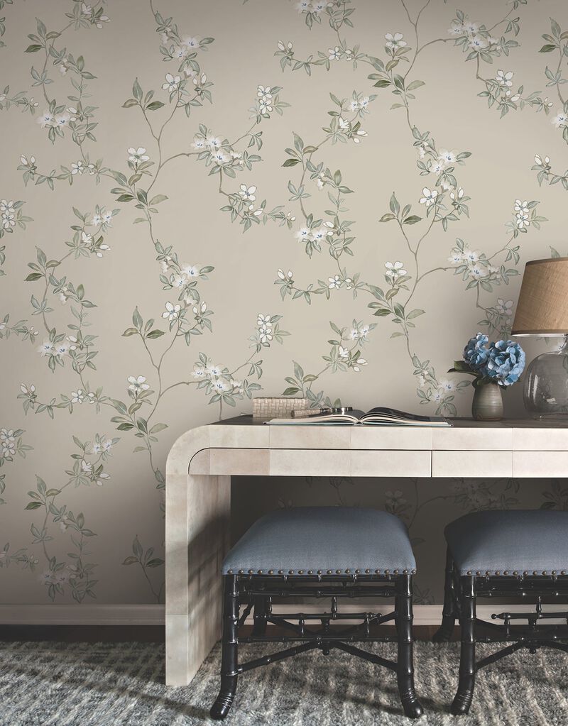 April Blossom Taupe Wallpaper (Double Roll) image number 5