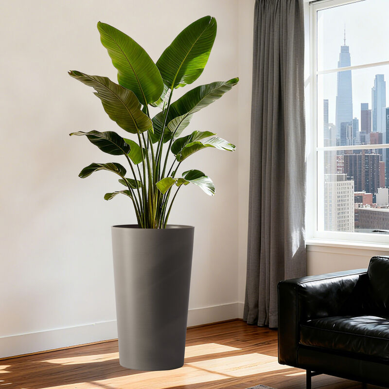 WOW PIONEER Modern Tall Planter Boxes Indoor Outdoor Medium Large Plants Porch Patio Garden Balcony Home Decor image number 9