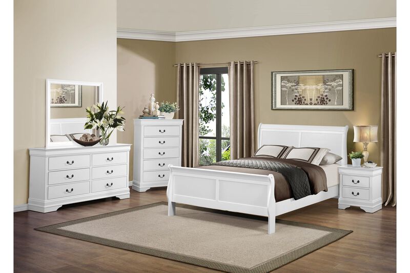 Solid Wooden Six Drawer Dresser, White